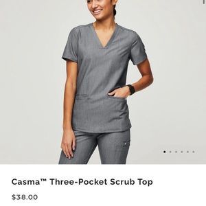 FIGS scrub top on color Graphite XS - like new condition